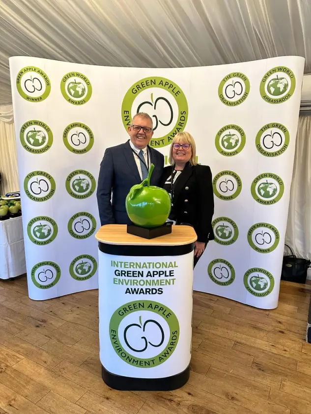 Nick and Amanda Megson at the International Green Apple Environment Awards